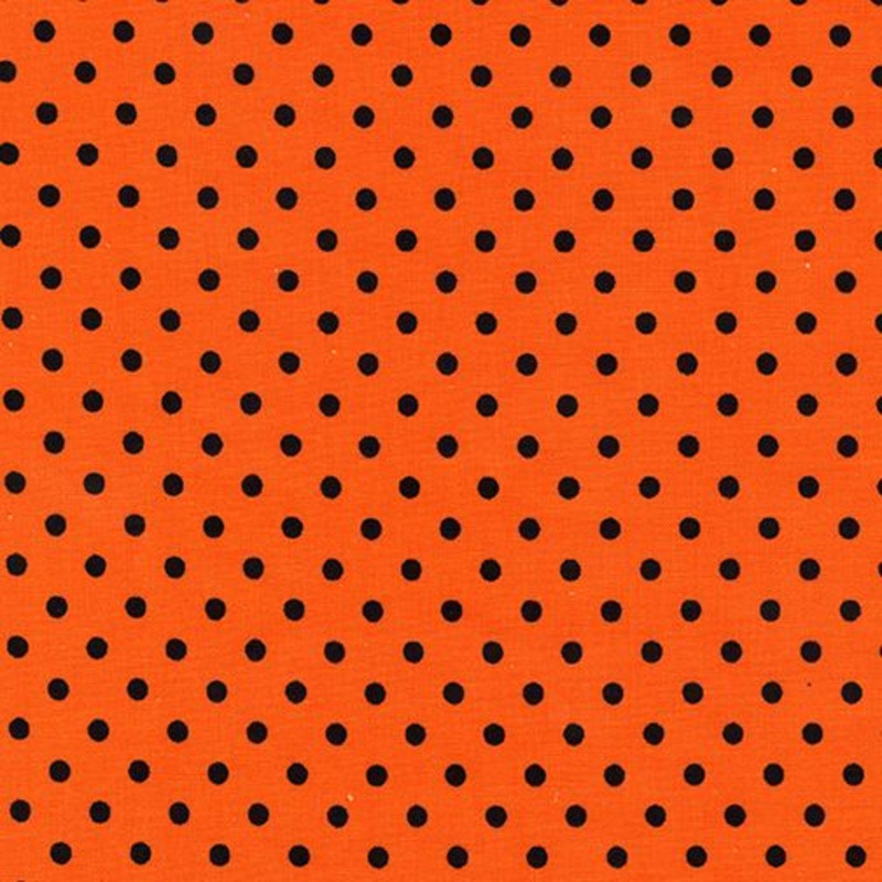 Orange w/Black Polka Dot Basic Pin by Timeless Treasures  C1820