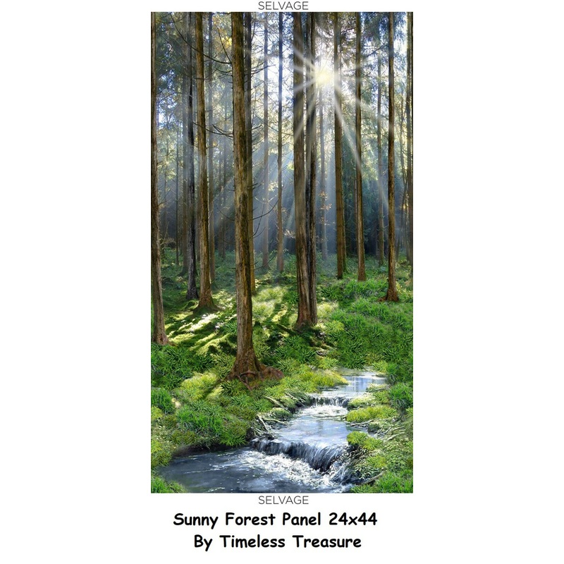 Sunny Forest Panel by Timeless Treasures C8589