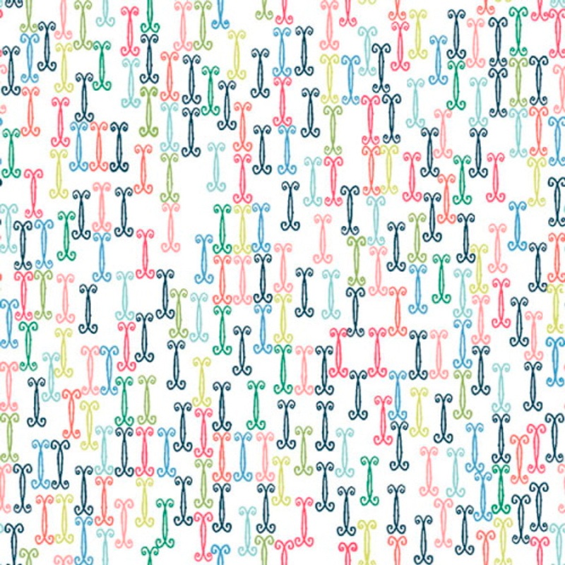 Swirlygig Flourish - White Fabric - RIV-SG-2254-2 - Swirlygig - Rivers Bend