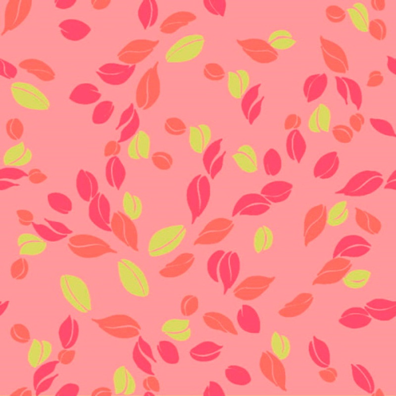 Swirlygig Leaves - Pink Fabric - RIV-SG-2256-14 - Swirlygig - Rivers Bend
