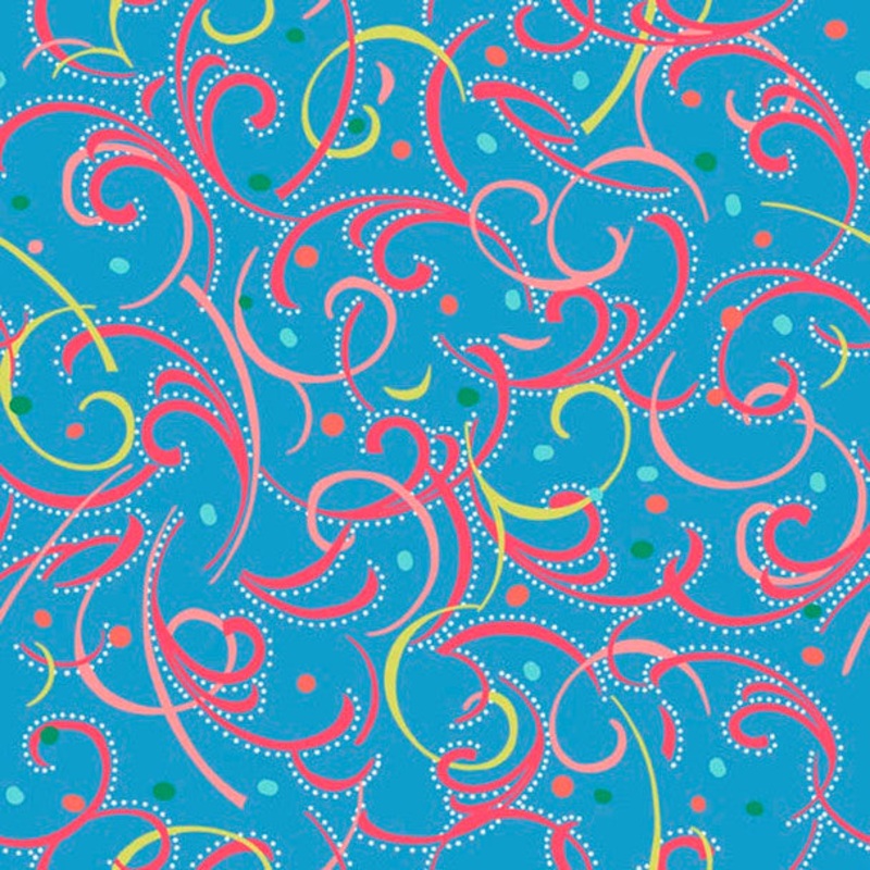 Swirlygig Swirls - Blue Fabric - RIV-SG-2251-7 - Rivers Bend