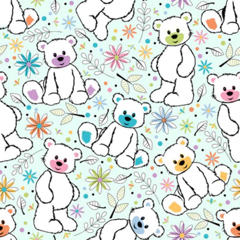 Flannel - OASIS Fun Flannel OA-44-6271 Light Blue - Cotton Fabric