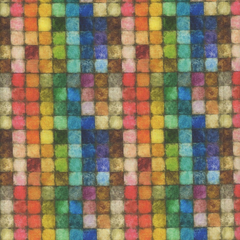 FREESPIRIT FABRICS COLORBLOCK BY TIM HOLTZ COLORBLOCK MOSAIC MULTI  PW TH 179 MULTI
