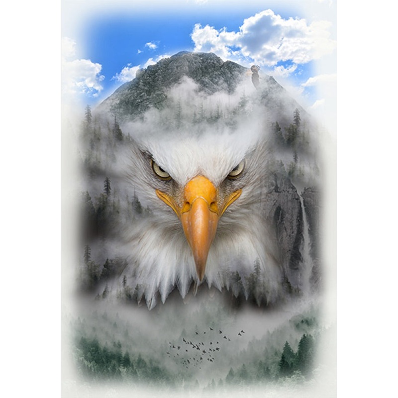 Hoffman Call of the Wild V5272-483 Fog Eagle 30 x 42 Digital Panel Hoffman Fabric
