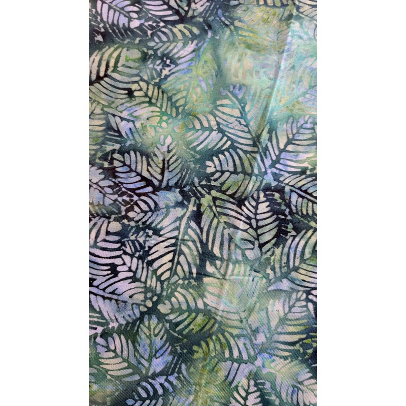 Island Batik 100% Rayon Twilight Leaves