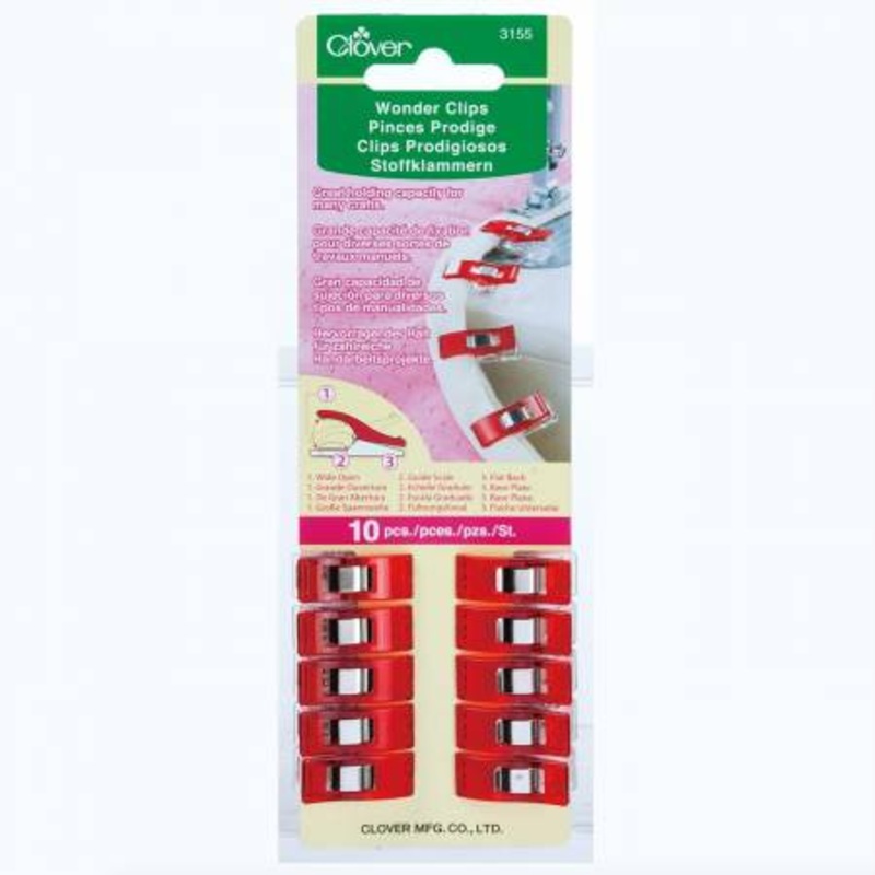 Red 10PC Clover Wonder Clips