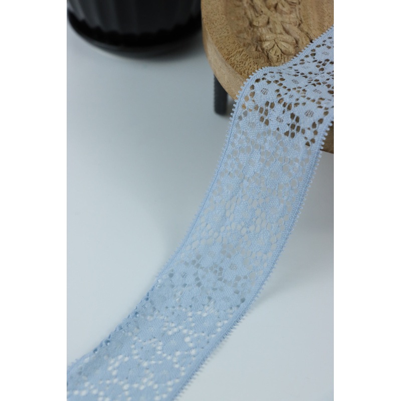 Blue Alloy 2 Wide Stretch Lace