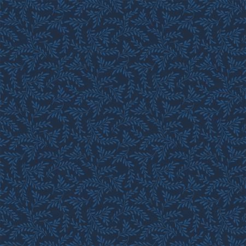 Essentials Springs Navy Cotton Fabric 1817-39095-444