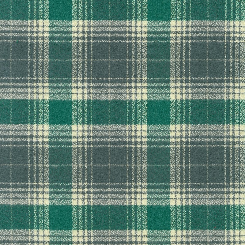 Eucalyptus/Graphite/Cream Plaid | Mammoth Flannel | Robert Kaufman