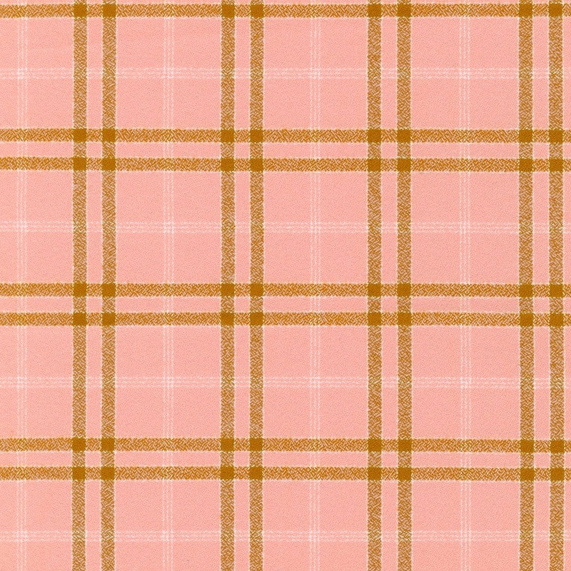 Peach/Toffee Plaid | Mammoth Flannel | Robert Kaufman