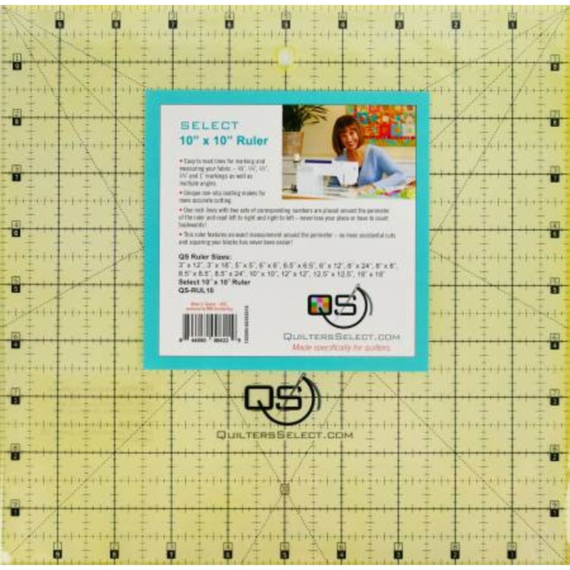 Ruler - Non-Slip Ruler 10in x 10in # QS-RUL10X10