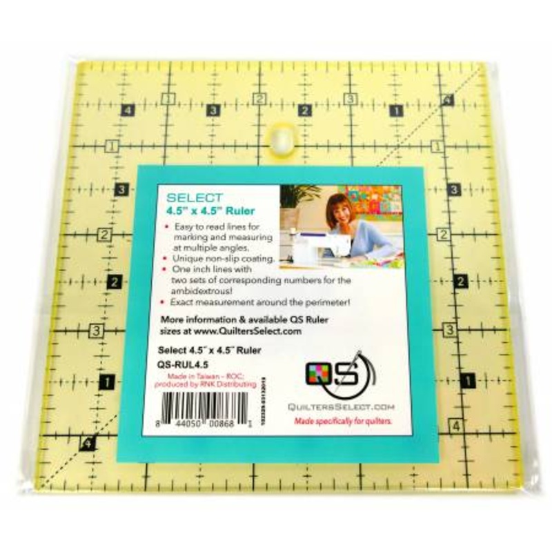 Ruler - Non-Slip Ruler 4-1/2in x 4-1/2in # QS-RUL45
