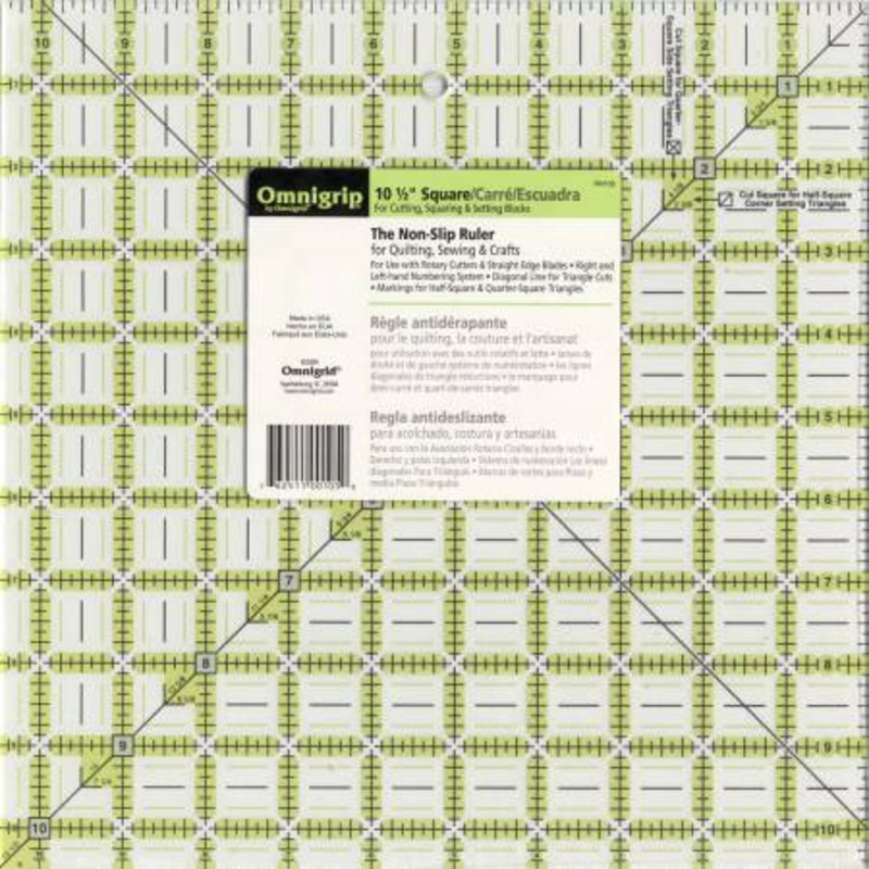 Ruler - Omnigrid Omnigrip Neon Ruler 10 1/2in Square # RN105