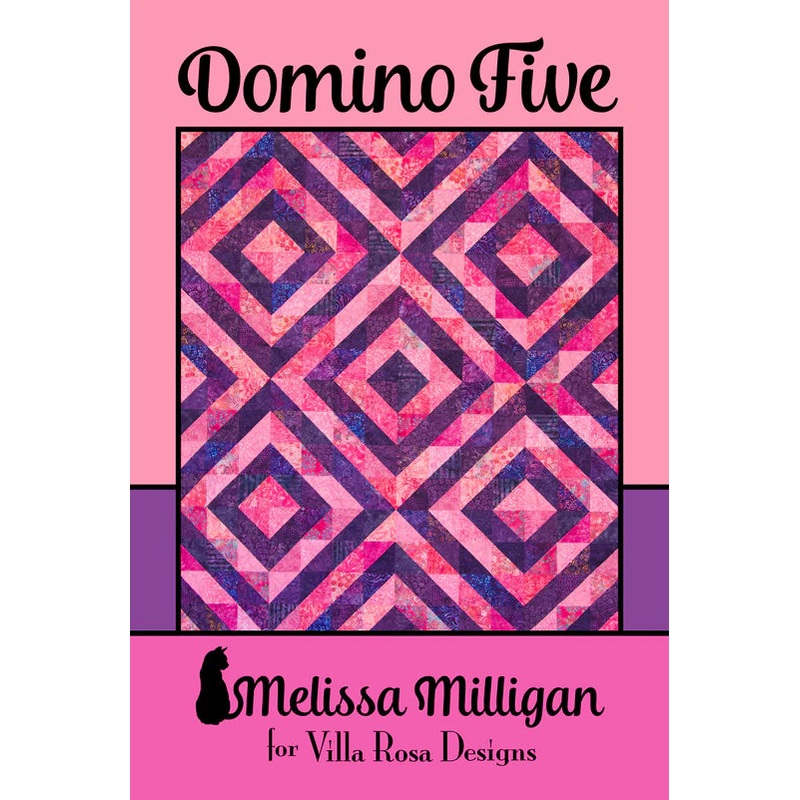 Villa Rosa - DOMINO FIVE 56x64 (60x68 with optional border) Pattern