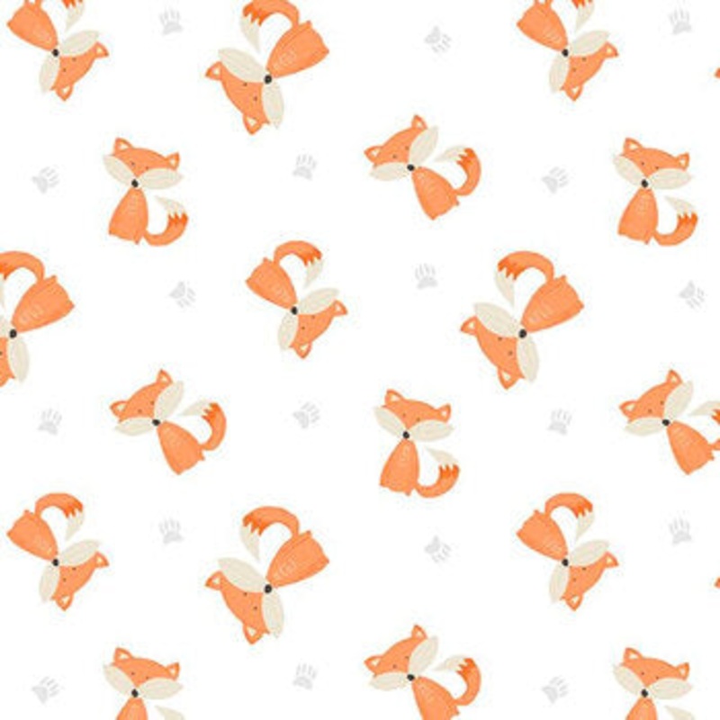 Winsome Critters  Foxes on White 36256-182