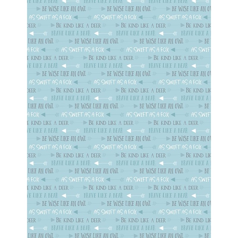 Winsome Critters Words all over Blue 36259-414