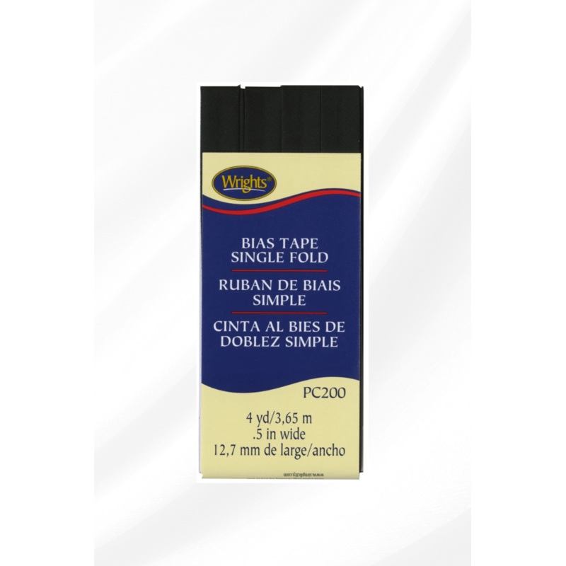 Black Single Fold Bias Tape