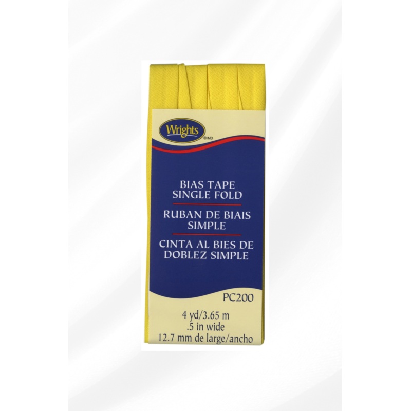 Canary Single Fold Bias Tape