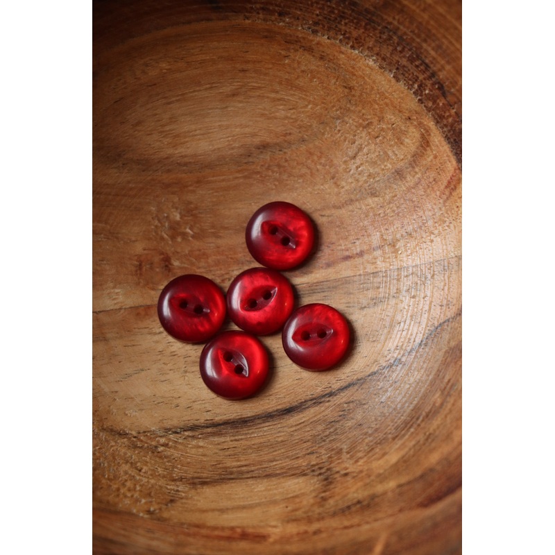 Dark Red 1/2 (13MM) Fisheye Buttons | By The Button