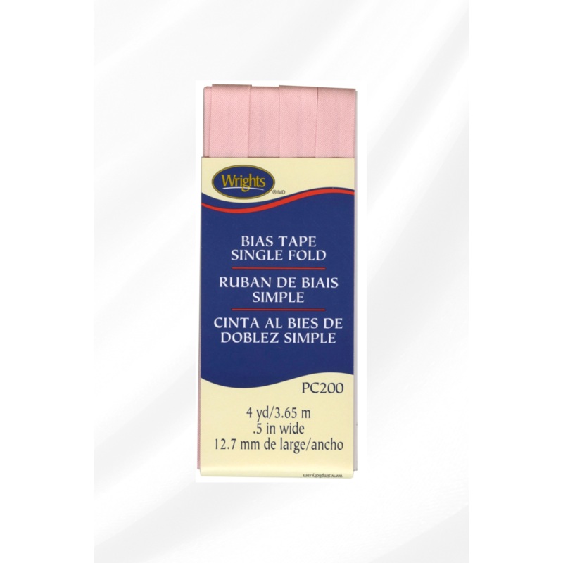 Light Pink Single Fold Bias Tape
