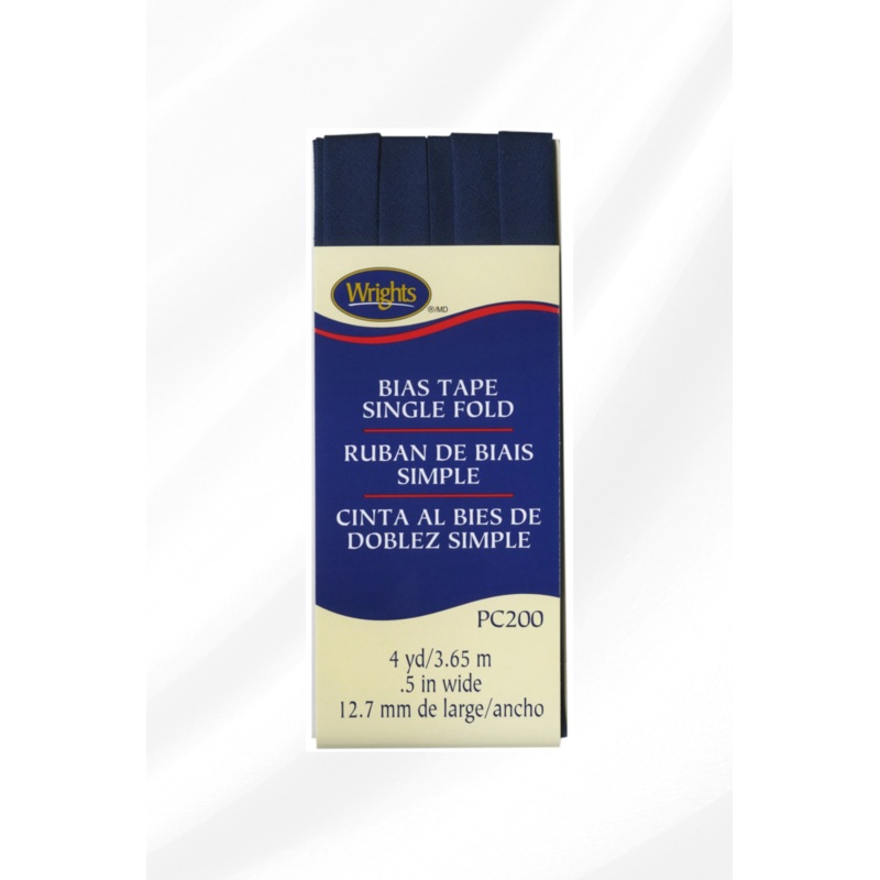 Navy Single Fold Bias Tape