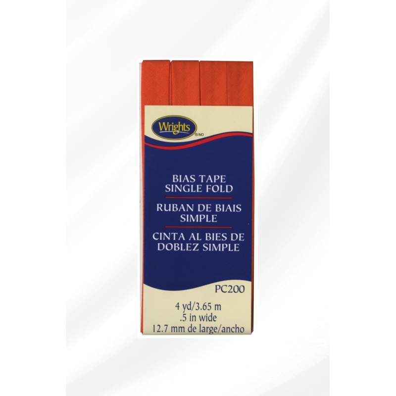 Orange Single Fold Bias Tape