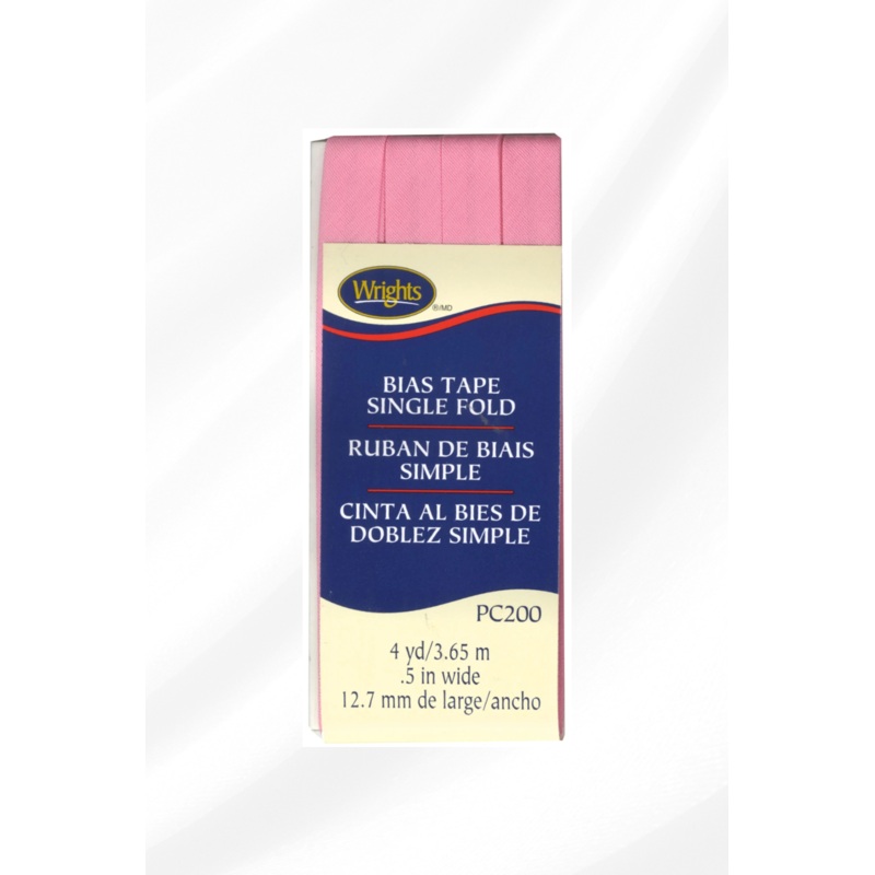 Pink Single Fold Bias Tape