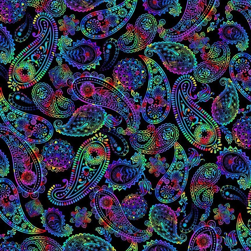 Prism by Chong a Hwong Multi Paisley Prism CD2842  BLACK