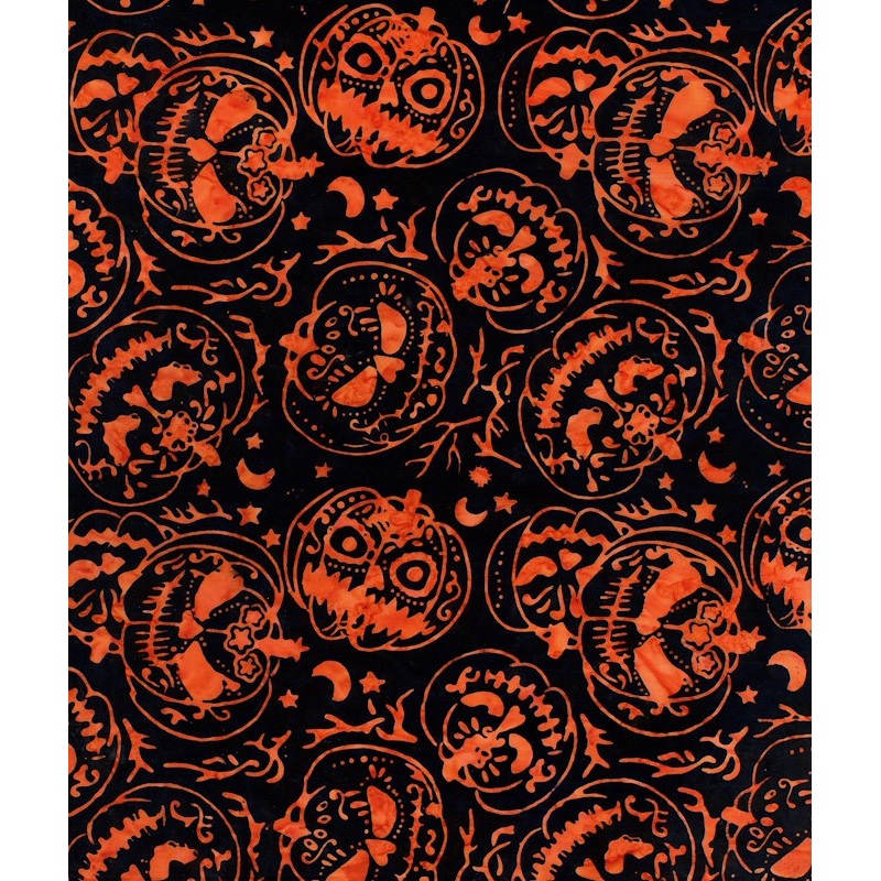 Spell Bound Orange Pumpkin - Tonga Spellbound Batiks B2790