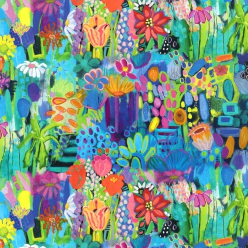Painted Florals Florals Allover Yardage PRC10514