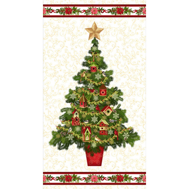 'Tis the Season Banner Panel 24 Inch  7688P-44 Cream