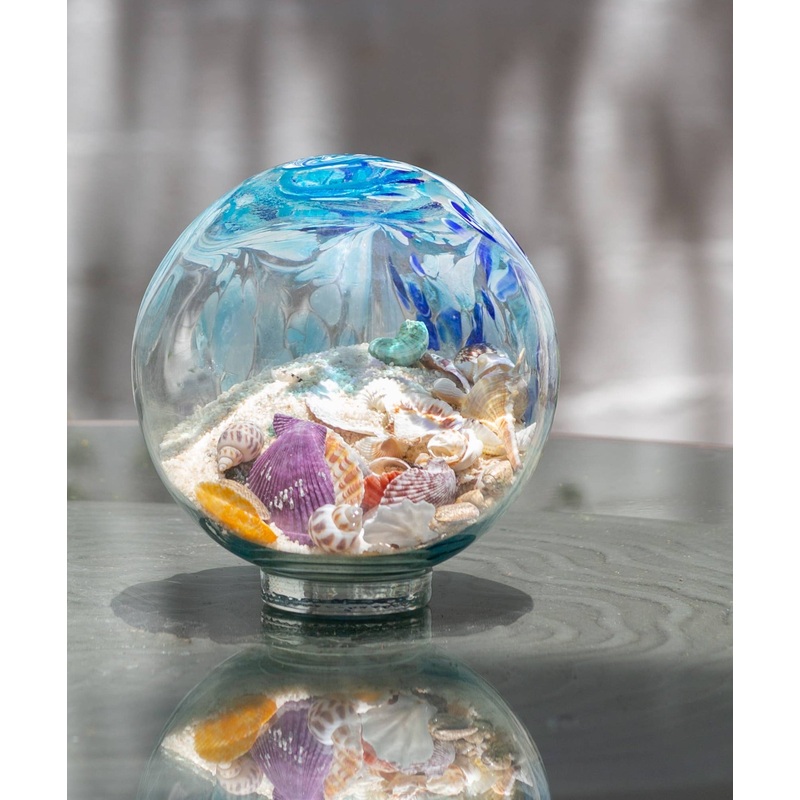 7 Assorted Art Glass Sea Globe