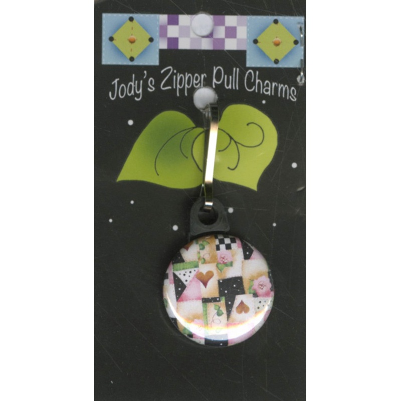 Notion - Pink/Black Zipper Charm # JHDZP3