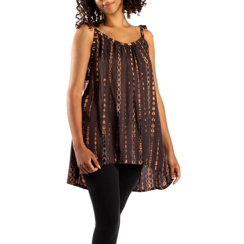 Tie-Dye Bone Motif Tank Top