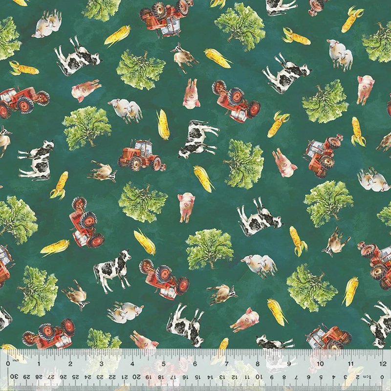 2025 AISH - All Iowa Shop Hop 2025 Farmland Green Fabric