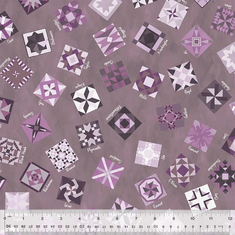 2025 AISH - County Quilts Eggplant Purple Fabric