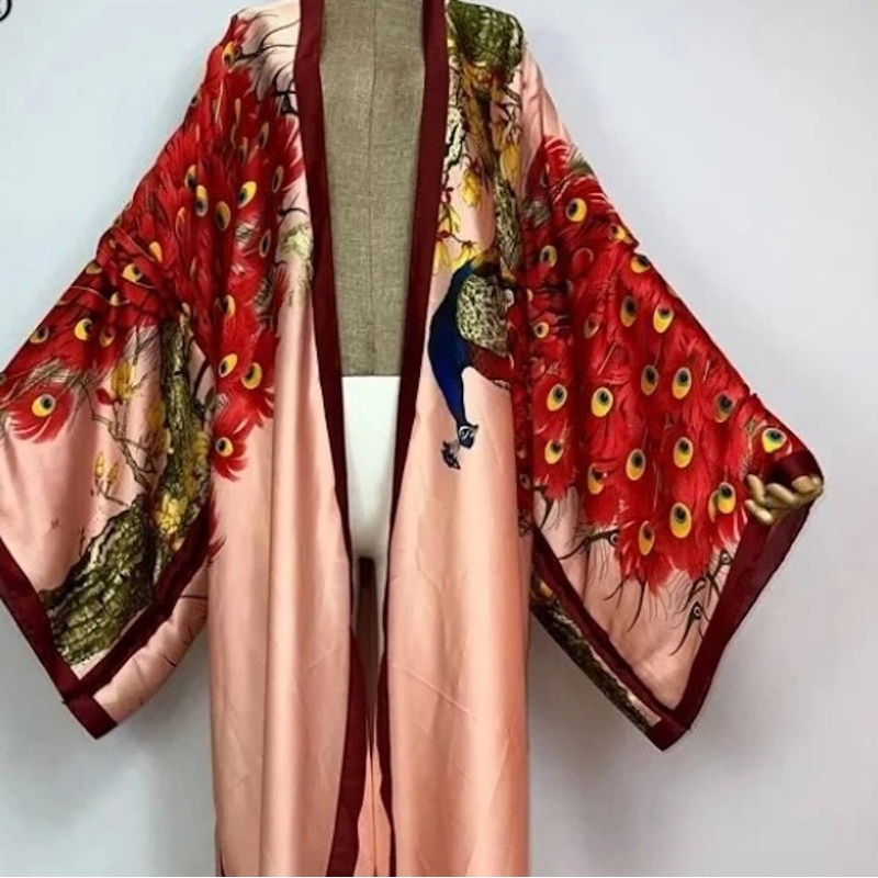 Printed Kimono: Red
