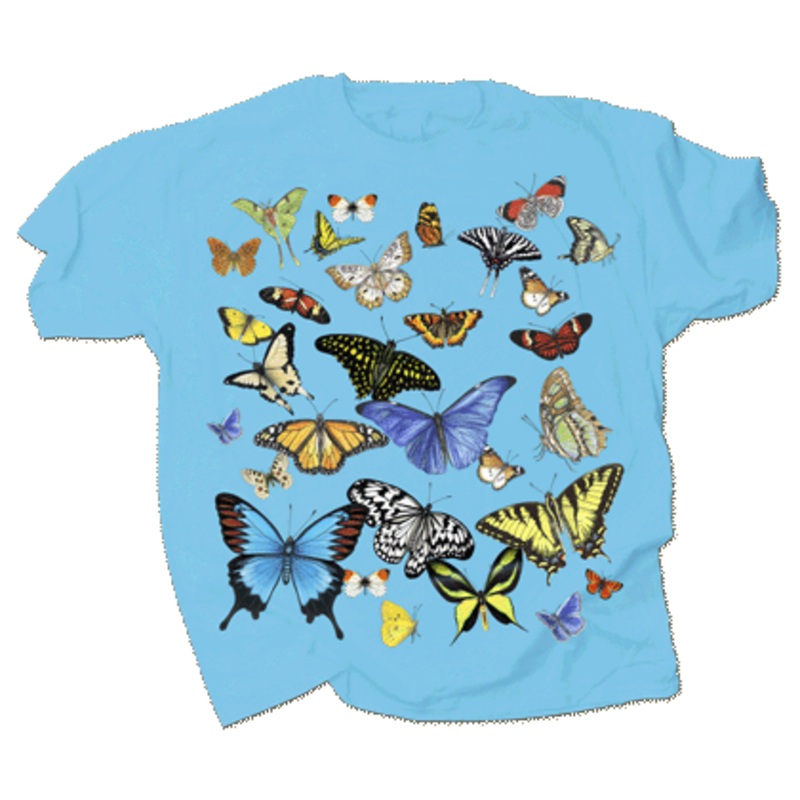 Butterfly Glow Youth T-shirt-4 & XSmall & Small & Medium & Large