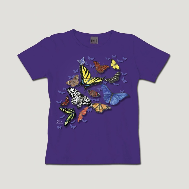 Butterfly Wonder 100% Cotton Ladies Scoop Neck Tee
