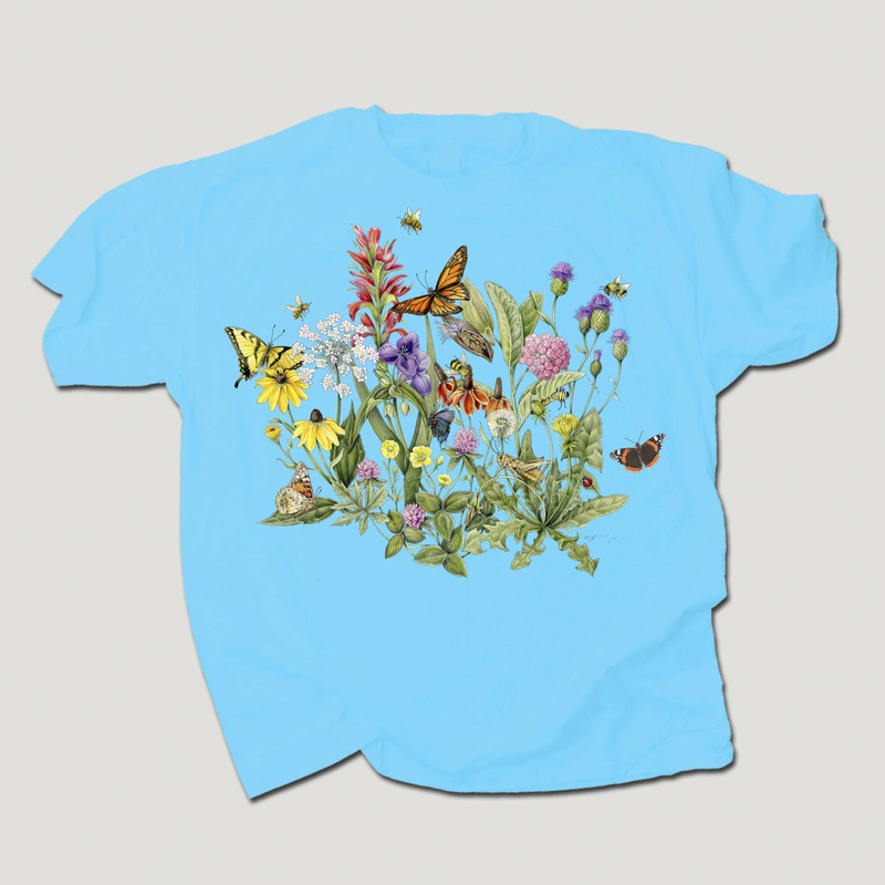 Roadside Wildflowers 100% HW Cotton Adult T-shirt