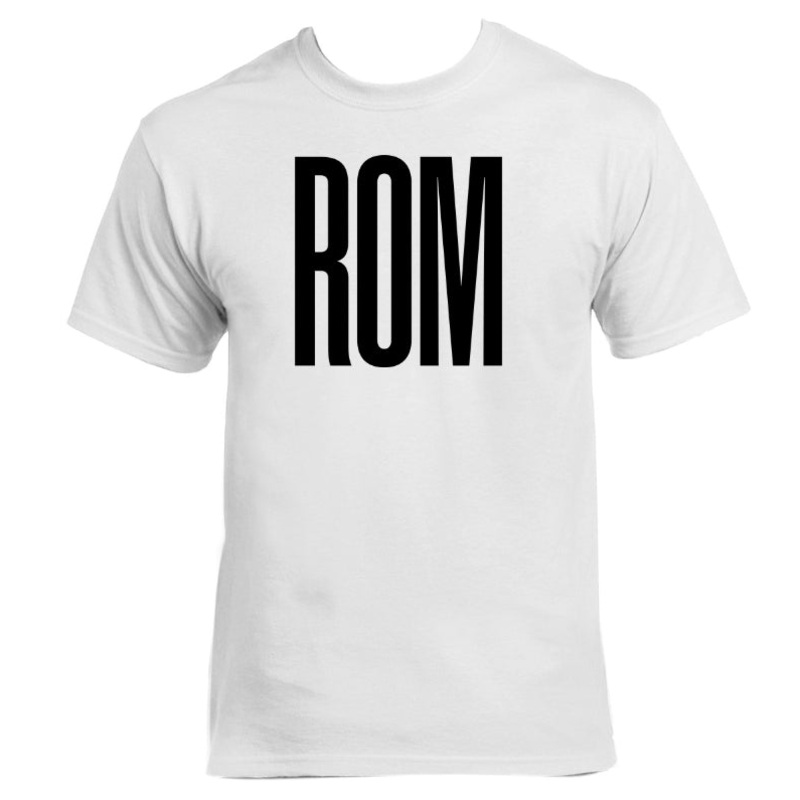 Basic Tee Adult ROM Logo-White