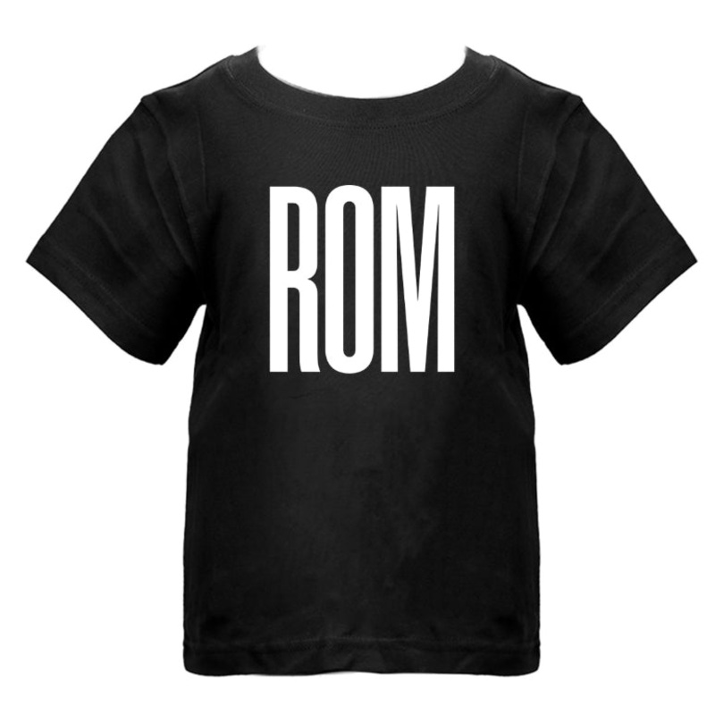 Kids Basic Tee ROM Logo-Black-2 & 4 & 6X