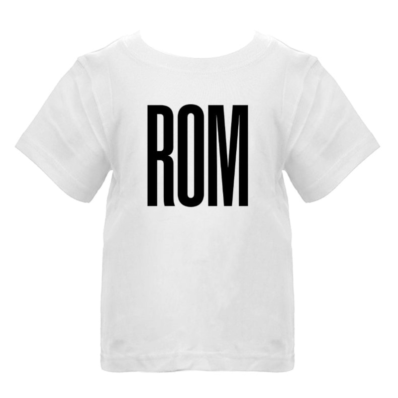 Kids Basic Tee ROM Logo-White-2 & 4 & 6X