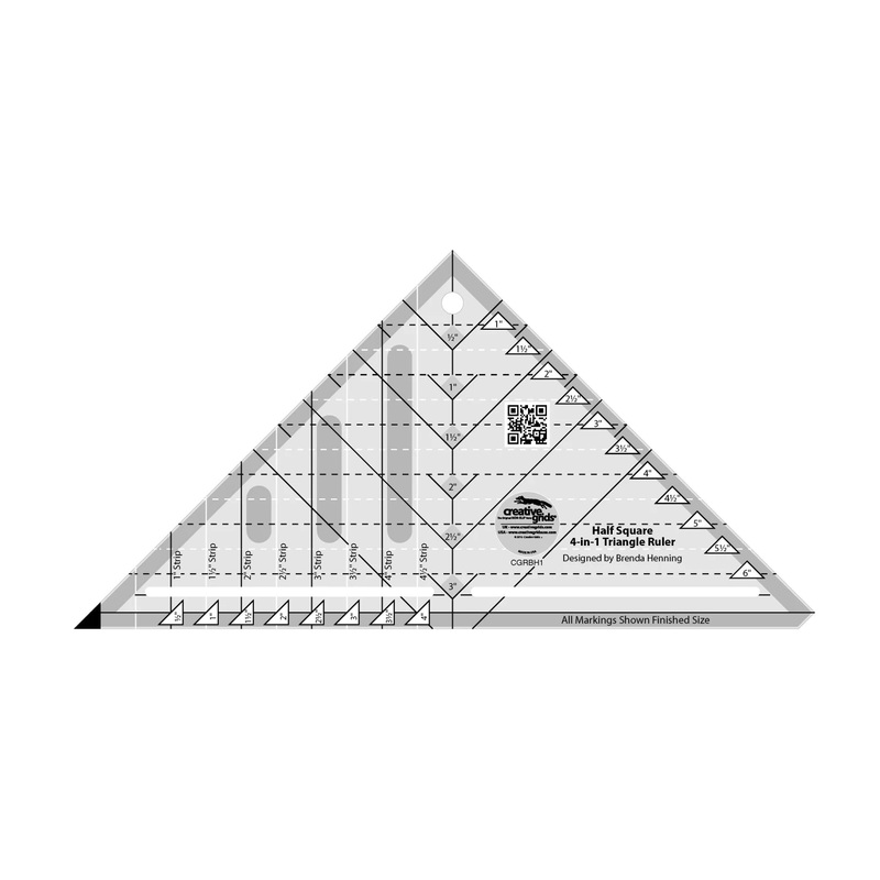 Ruler - Creative Grids Half-Square 4-in-1 Triangle Quilt Ruler # CGRBH1