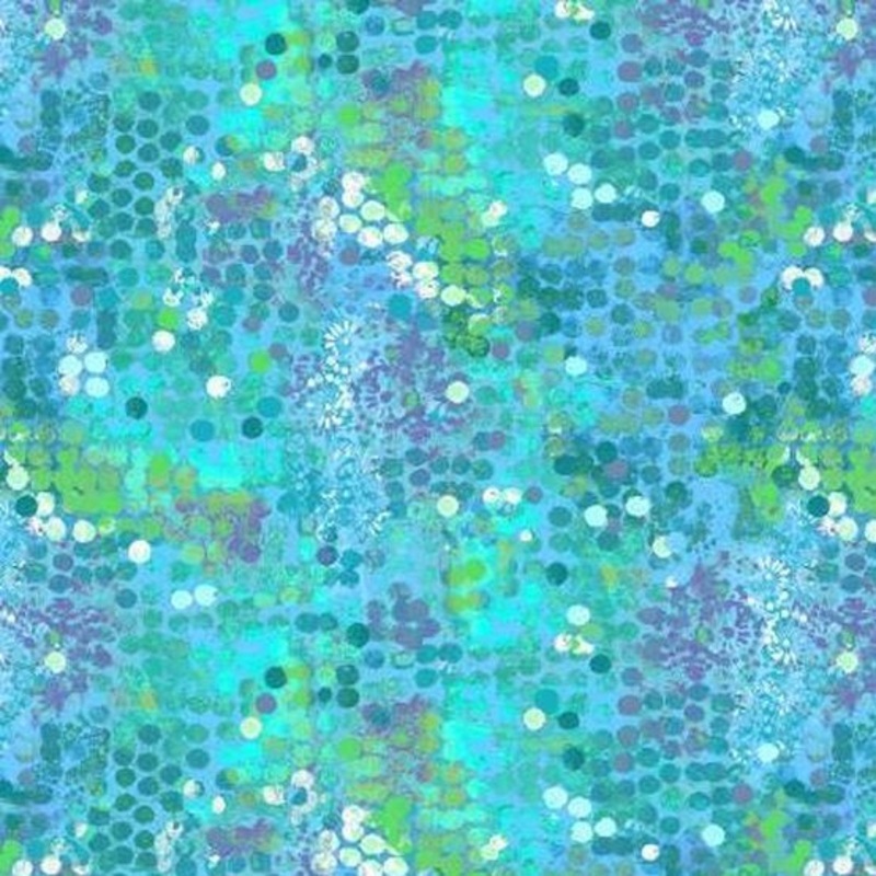 Windham Fabrics Shine On Glimmer Turquoise 54844D-3