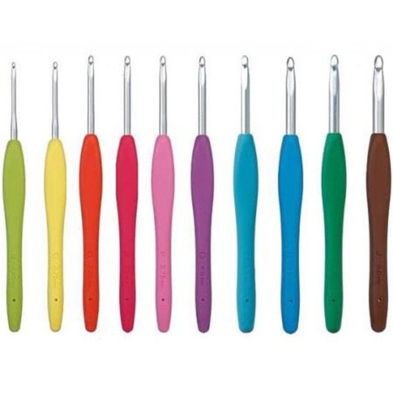 Clover Amour Crochet Hook-1.5mm & 1.75mm & 2mm & 2.25mm & 2.5mm & 2.75mm & 3mm & 3.25mm & 3.5mm & 3.75mm & 4mm & 4.5mm & 5mm & 5.5mm & 6mm & 6.5mm & 7mm & 8mm & 9mm & 12mm & 15mm