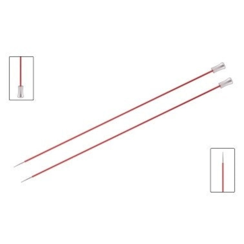 Knitter's Pride Zing Straight-10inch & 14inch-2mm & 2.25mm & 2.5mm & 2.75mm & 3mm & 3.25mm & 3.5mm & 3.75mm & 4mm & 4.5mm & 5mm & 5.5mm & 6mm & 6.5mm & 7mm & 8mm & 9mm & 10mm & 12mm