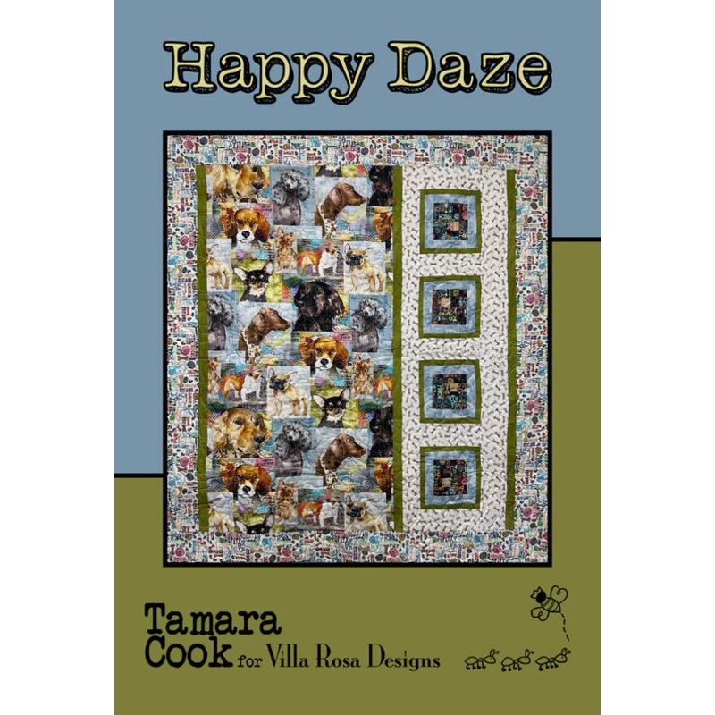 Villa Rosa - HAPPY DAZE 36x41 (46x51 with optional border) Pattern