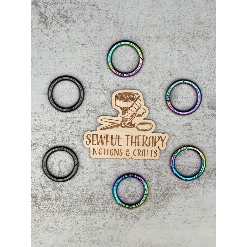 1.25 Spring Rings-Rainbow & Matte Rainbow & Brushed Antique & Matte Gunmetal