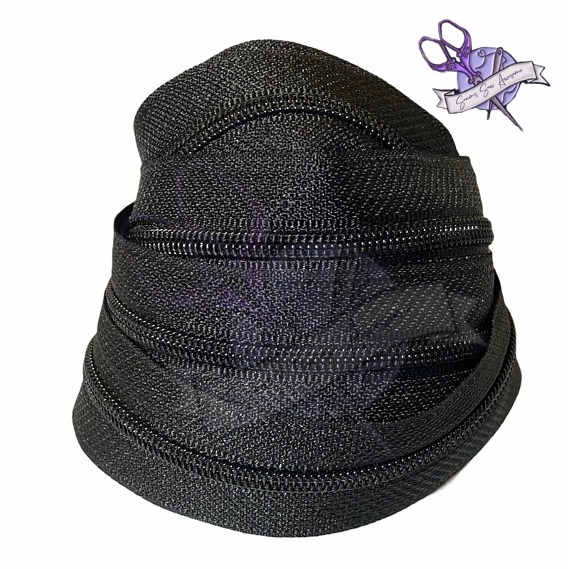 #3 Black on Black Zipper Tape SSA